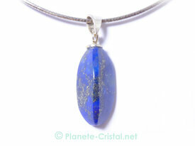 Pendentif bijou Lapis-Lazuli bleu trigone