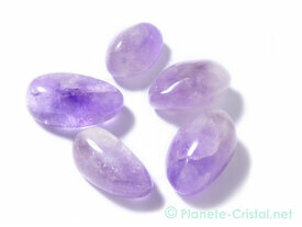 Galets amethyste lavande pierre polie