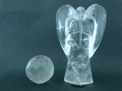 Ange pur transparent en pierre cristal vritable unique