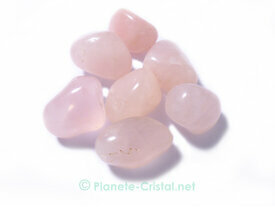 Quartz rose pierre polie 