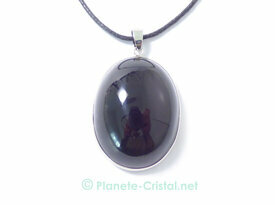 Bijou grande obsidienne oeil celeste pierre