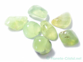 Prehnite verte Extra pierre polie