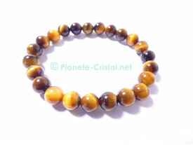 Bracelet pierre oeil de tigre boules Extra
