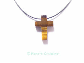 Petite croix oeil de tigre