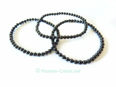 Bracelet noir spinelle pierre protection