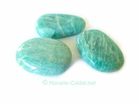 Amazonite extra pierre plate polie