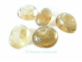 Citrine jaune veritable gros galet non chauffe