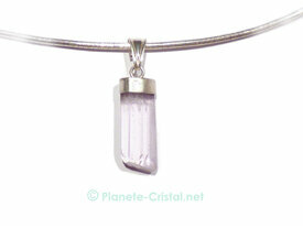 Bijou pendentif pierre Kunzite rose 