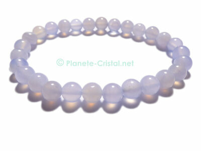 Bracelet calcedoine bleue