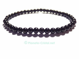 Bracelet fin boules onyx noir
