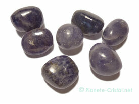 Iolite pierre polie veritable