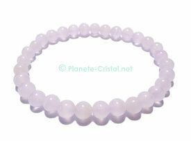 Bracelet mangano calcite rose boule
