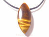 Pendentif oeil de Tigre cabochon taill en pierre navette 