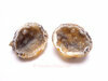 Petite gode agate en paire naturelle quartz 