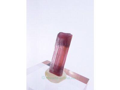 Beau prisme brut stri� pierre rubellite v�ritable