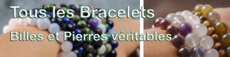 Tous vos bracelets en pierres boules minéraux véritables