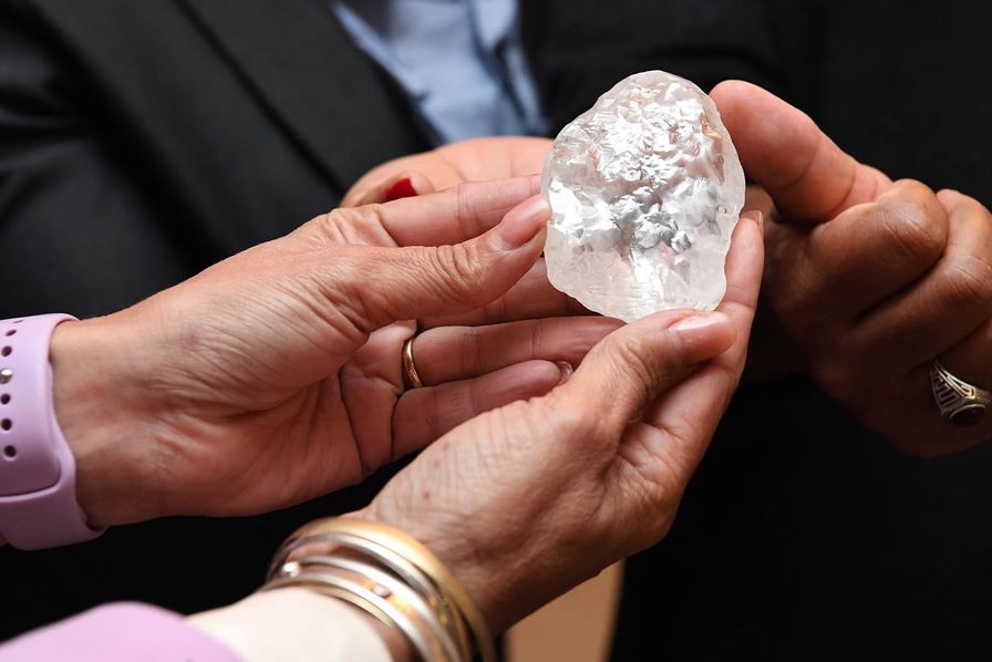 Le diamant blanc incolore le plus gros d'Afrique 