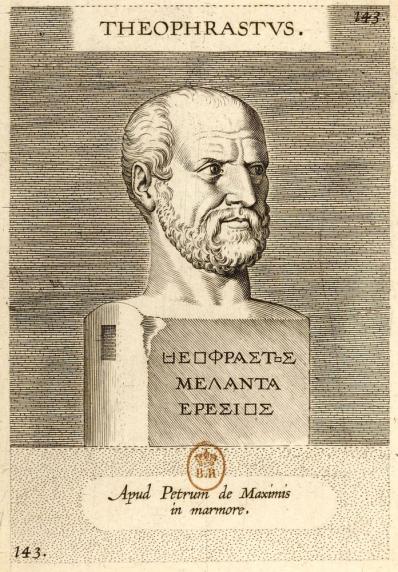 Rare portrait de la BNF du philosophe grec Th&eacute;ophraste