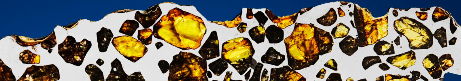 Pallasite d'Esquel magnifique tranche d'olivine et de matrice metallique