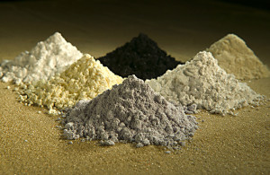 Terres rares en poudre minéraux