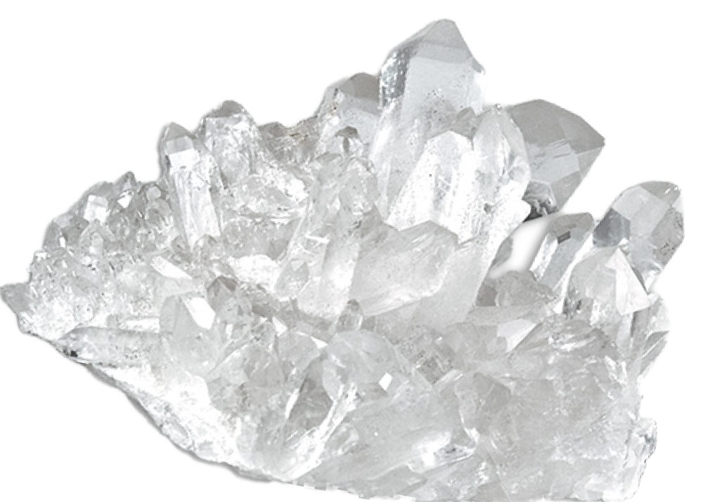 Véritable amas cristallin en cristal de roche naturel